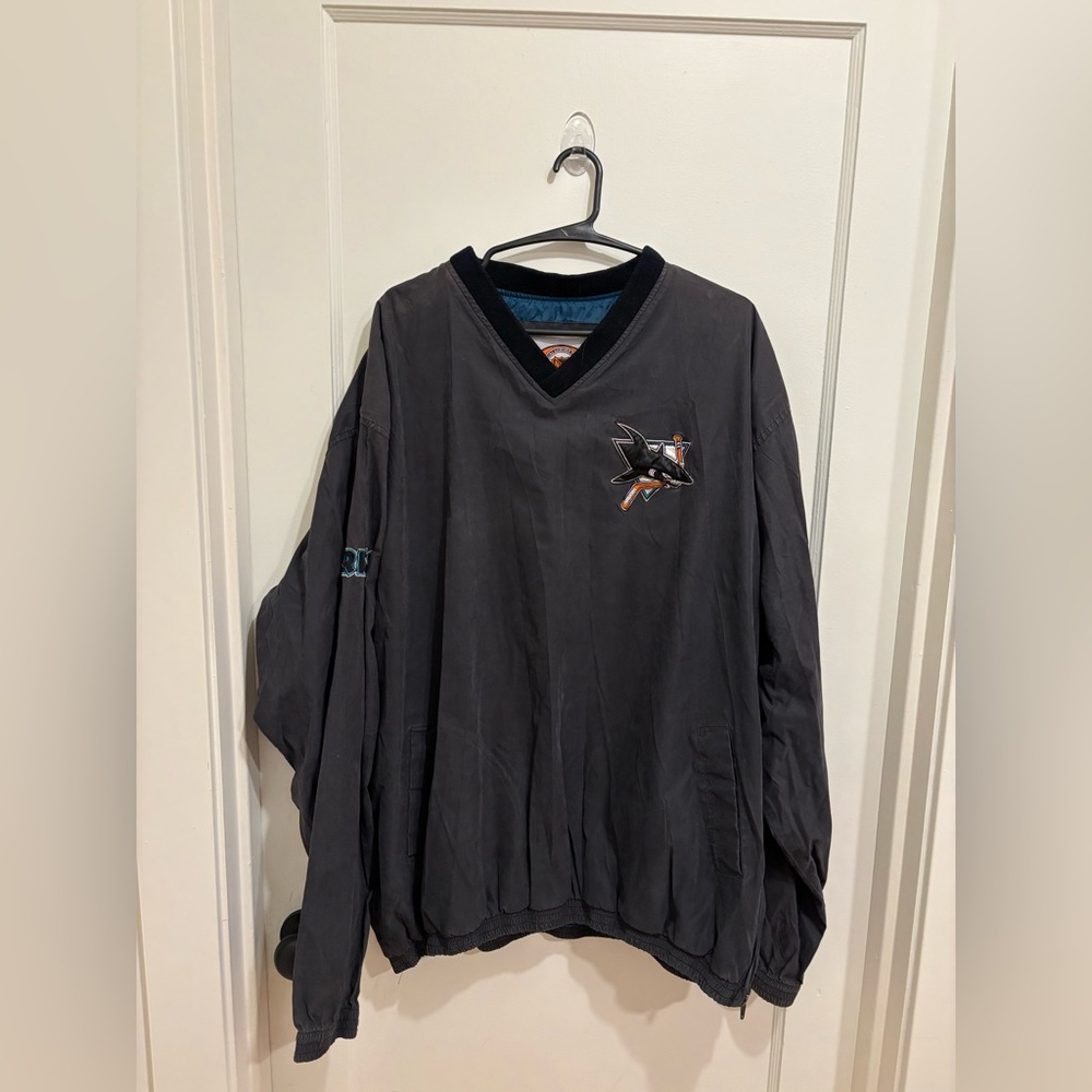 Vintage NHL San Jose Sharks Pullover Jacket with Logo XXL